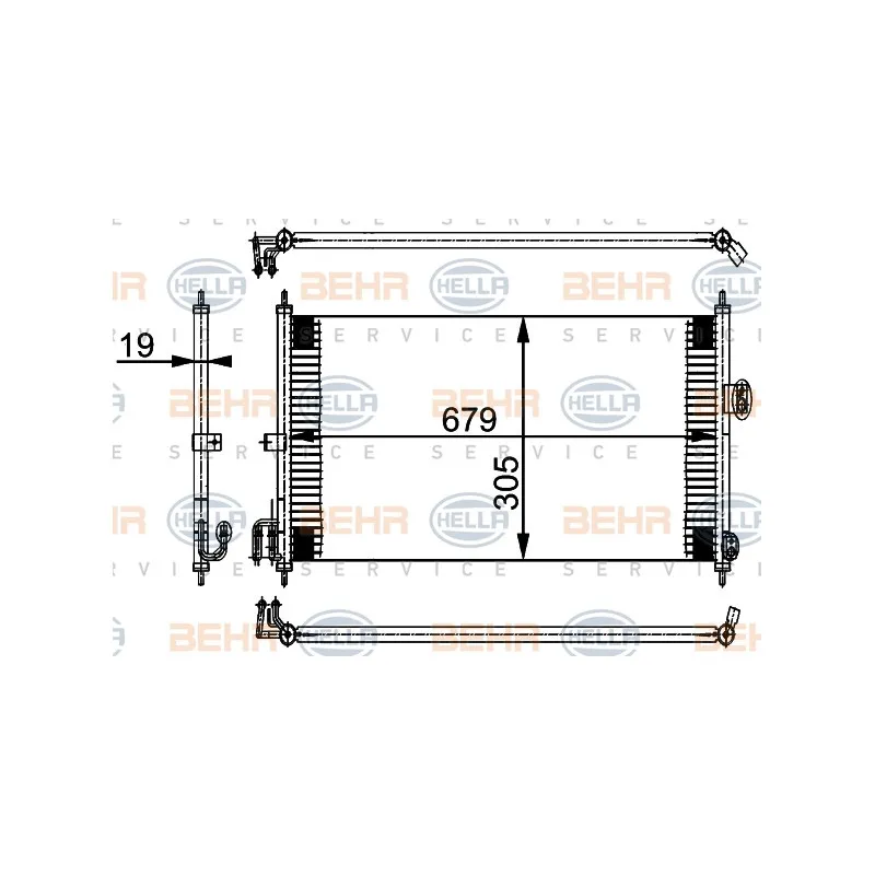 Condenseur, climatisation HELLA 8FC 351 038-581