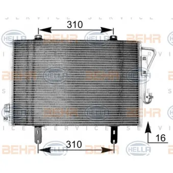 Condenseur, climatisation HELLA 8FC 351 038-591