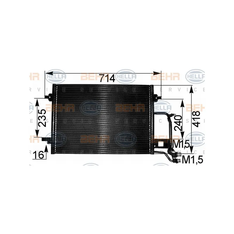 Condenseur, climatisation HELLA 8FC 351 038-681