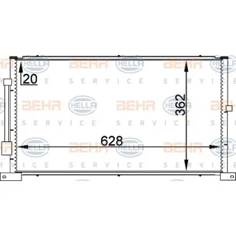 Condenseur, climatisation HELLA 8FC 351 038-714