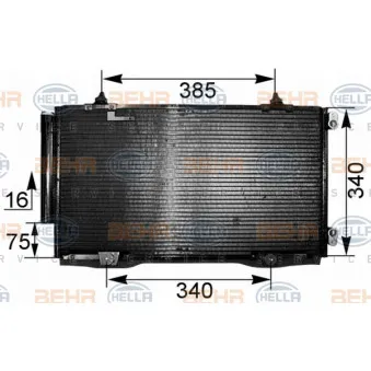 Condenseur, climatisation HELLA 8FC 351 038-741