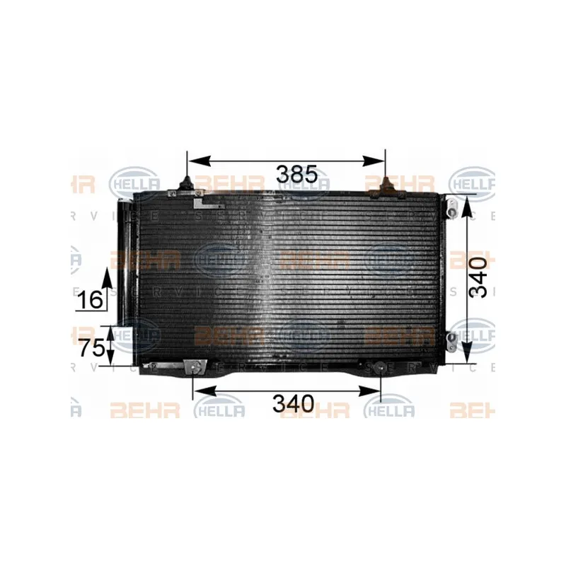 Condenseur, climatisation HELLA 8FC 351 038-741