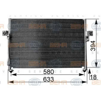 Condenseur, climatisation HELLA 8FC 351 038-761