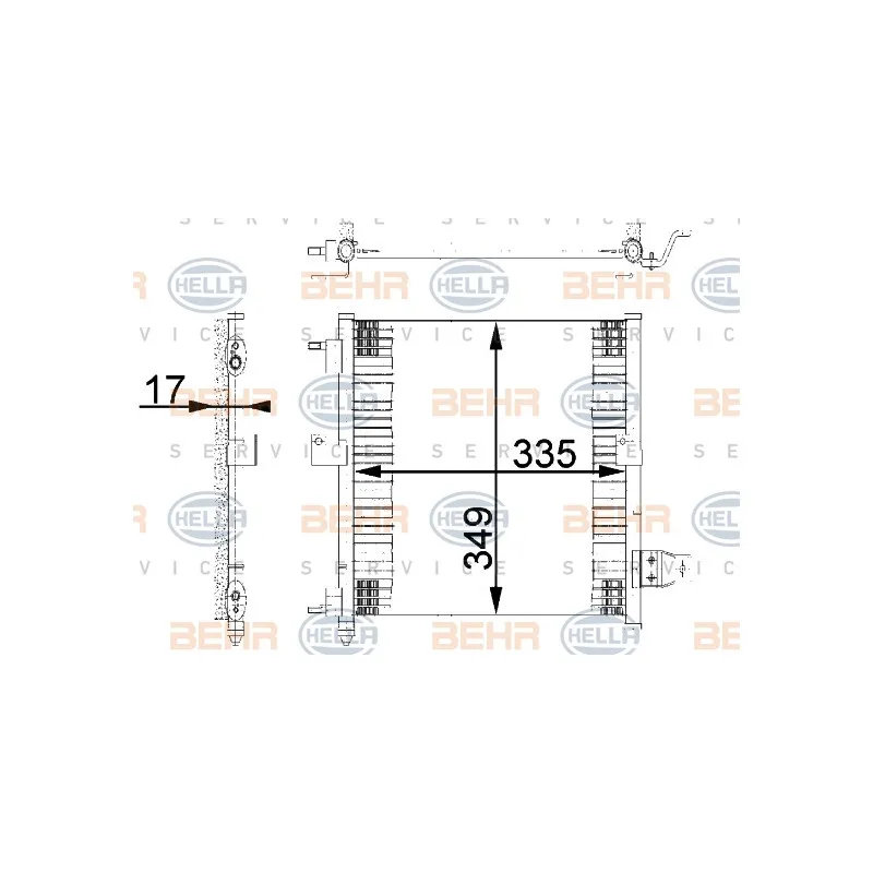 Condenseur, climatisation HELLA 8FC 351 038-781