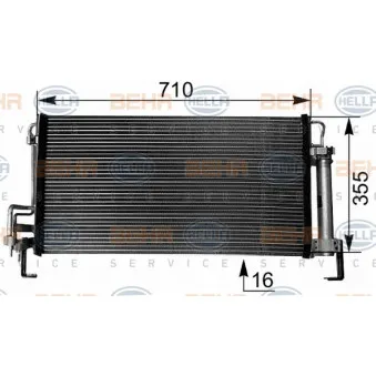 Condenseur, climatisation HELLA 8FC 351 038-791