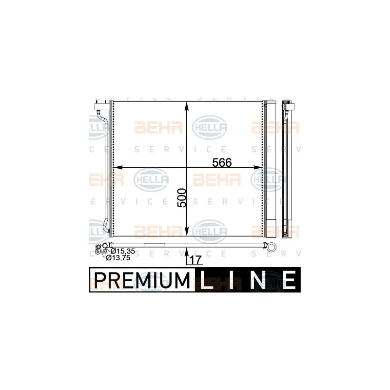 Condenseur, climatisation HELLA 8FC 351 100-701
