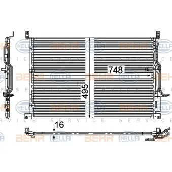 Condenseur, climatisation HELLA 8FC 351 100-724