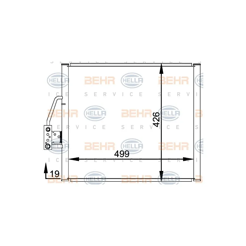 Condenseur, climatisation HELLA 8FC 351 300-001