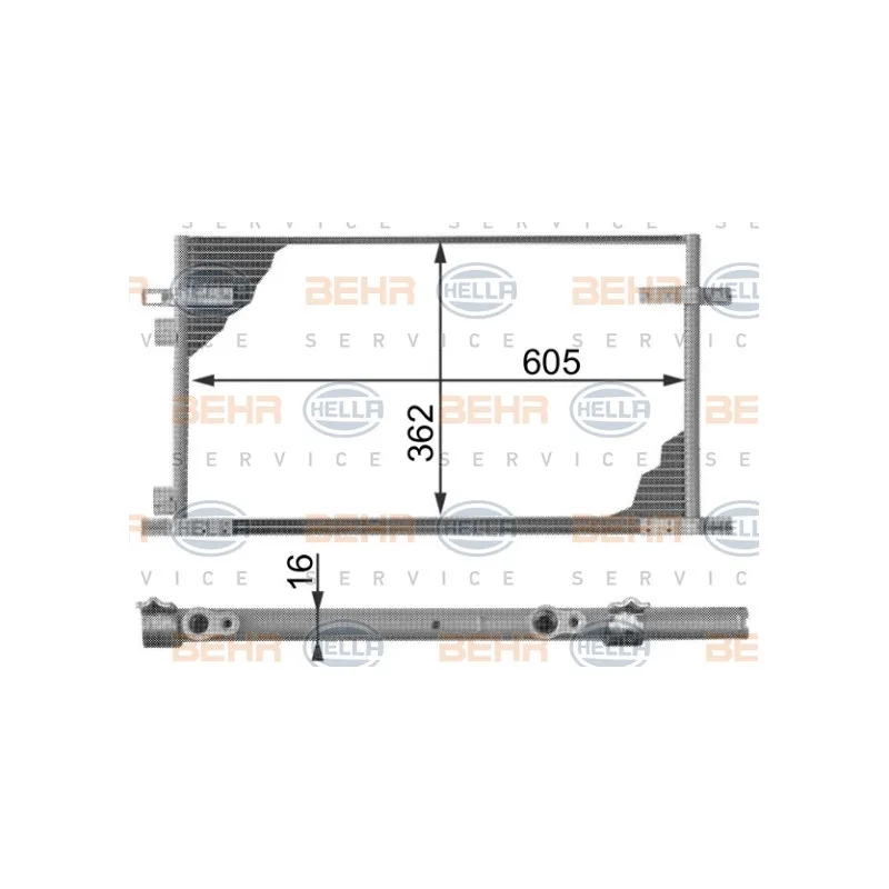 Condenseur, climatisation HELLA 8FC 351 300-014