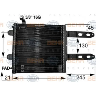 Condenseur, climatisation HELLA 8FC 351 300-161