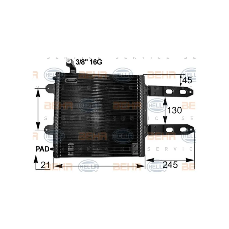 Condenseur, climatisation HELLA 8FC 351 300-161