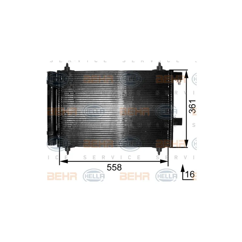Condenseur, climatisation HELLA 8FC 351 300-251