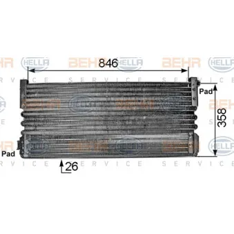 Condenseur, climatisation HELLA 8FC 351 300-281