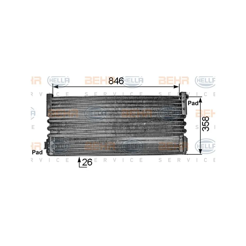 Condenseur, climatisation HELLA 8FC 351 300-281