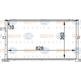 Condenseur, climatisation HELLA 8FC 351 300-324
