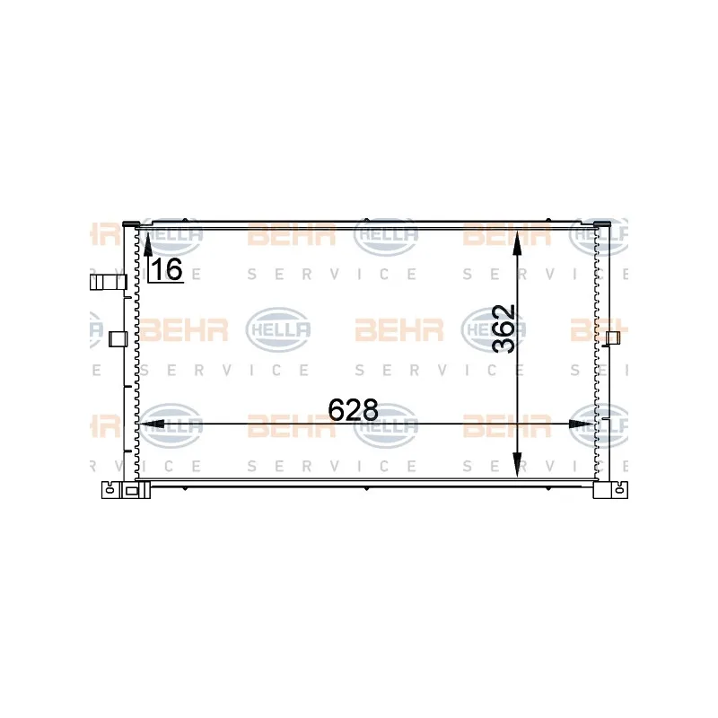 Condenseur, climatisation HELLA 8FC 351 300-324