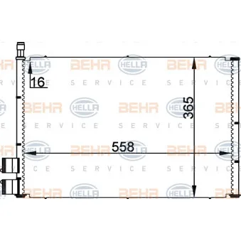 Condenseur, climatisation HELLA 8FC 351 300-354