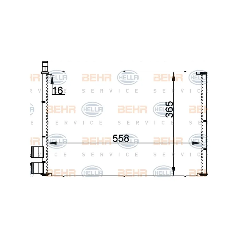 Condenseur, climatisation HELLA 8FC 351 300-354