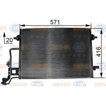 Condenseur, climatisation HELLA 8FC 351 300-394