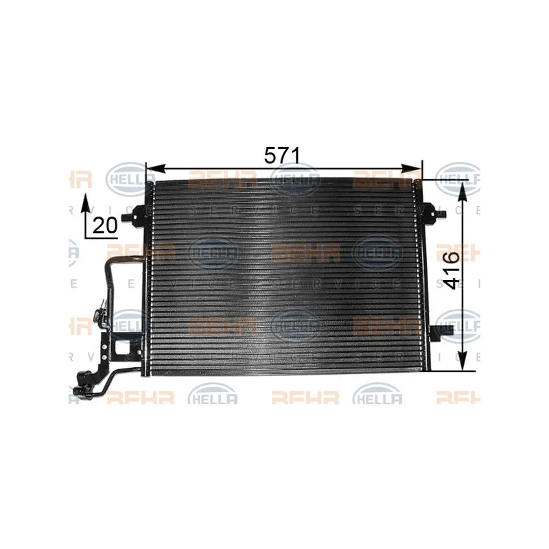 Condenseur, climatisation HELLA 8FC 351 300-394