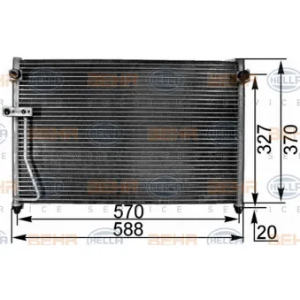 Condenseur, climatisation HELLA 8FC 351 300-421