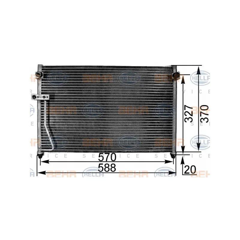 Condenseur, climatisation HELLA 8FC 351 300-421