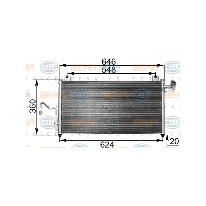 Condenseur, climatisation HELLA 8FC 351 300-471