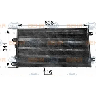 Condenseur, climatisation HELLA 8FC 351 300-531