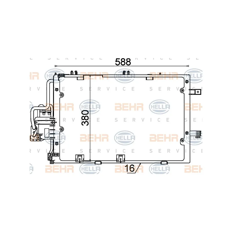 Condenseur, climatisation HELLA 8FC 351 300-604