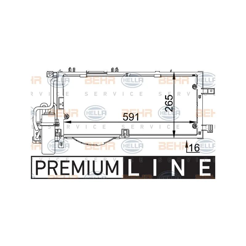 Condenseur, climatisation HELLA 8FC 351 300-611