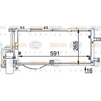 Condenseur, climatisation HELLA 8FC 351 300-614