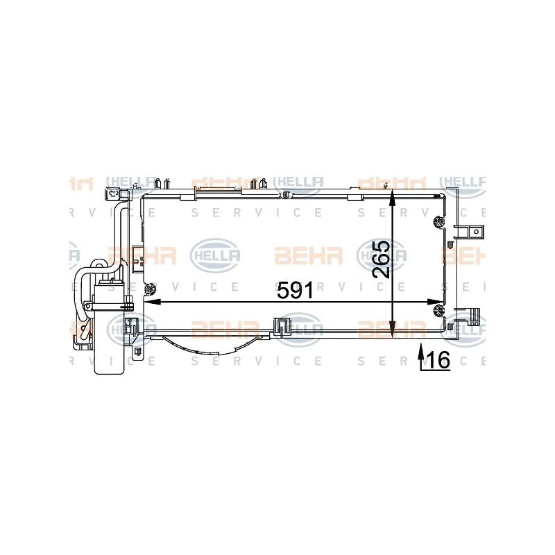 Condenseur, climatisation HELLA 8FC 351 300-614