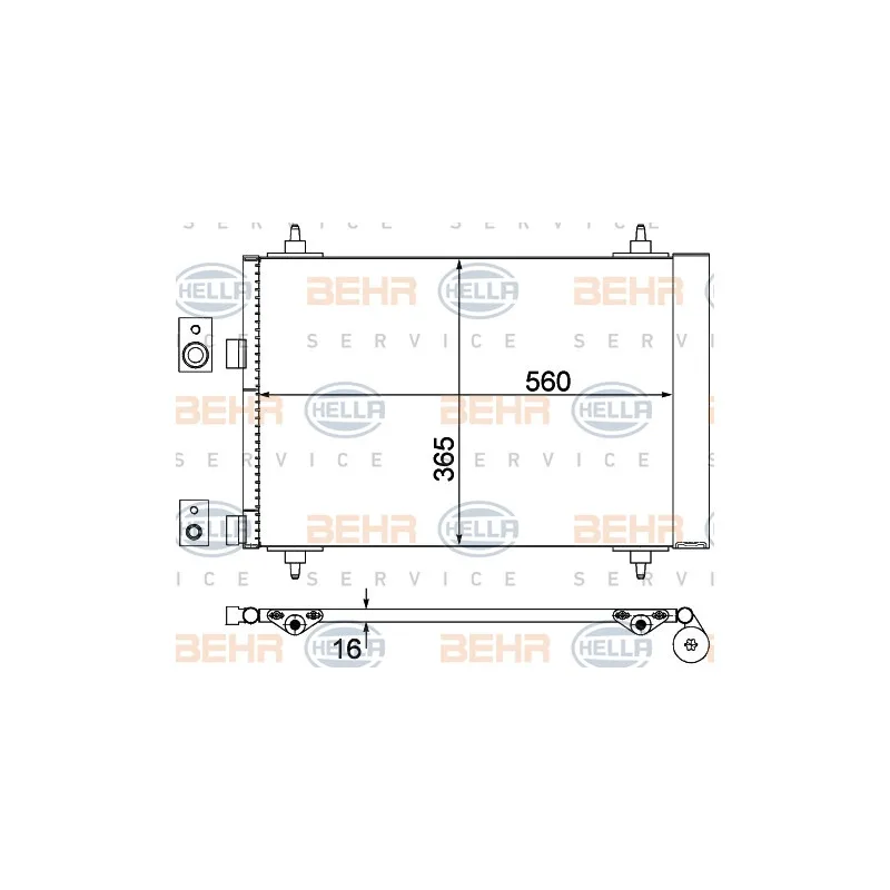 Condenseur, climatisation HELLA 8FC 351 300-674