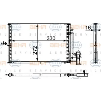 Condenseur, climatisation avant HELLA 8FC 351 300-694