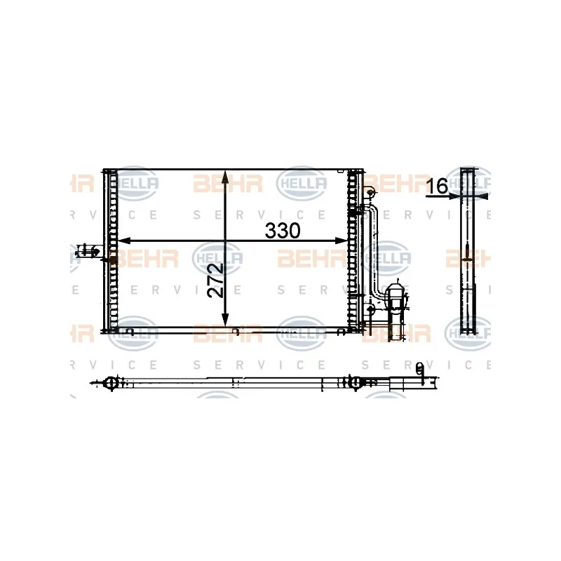 Condenseur, climatisation avant HELLA 8FC 351 300-694