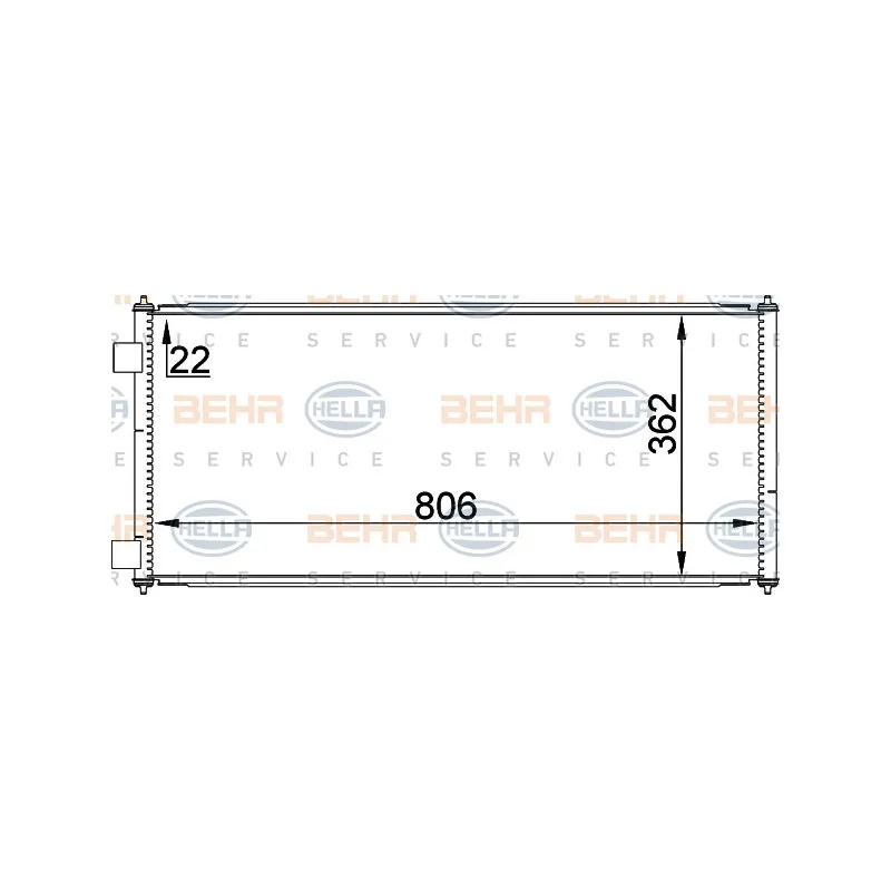 Condenseur, climatisation HELLA 8FC 351 300-751