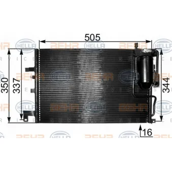 Condenseur, climatisation HELLA 8FC 351 300-791