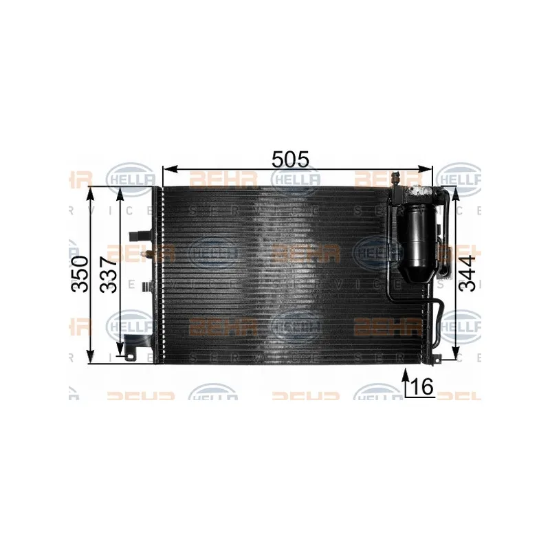 Condenseur, climatisation HELLA 8FC 351 300-791
