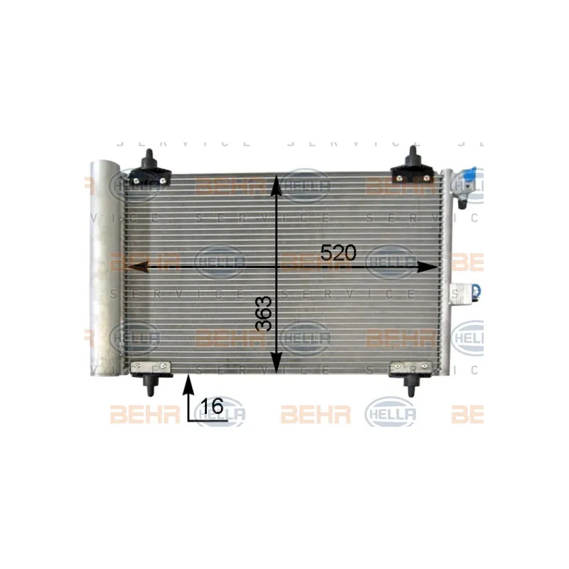 Condenseur, climatisation HELLA 8FC 351 301-034