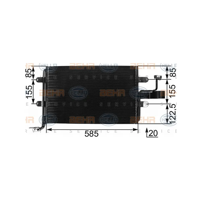 Condenseur, climatisation HELLA 8FC 351 301-061
