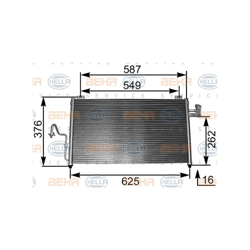 Condenseur, climatisation HELLA 8FC 351 301-091