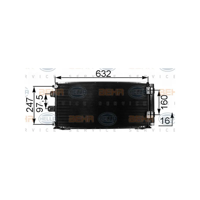 Condenseur, climatisation HELLA 8FC 351 301-161
