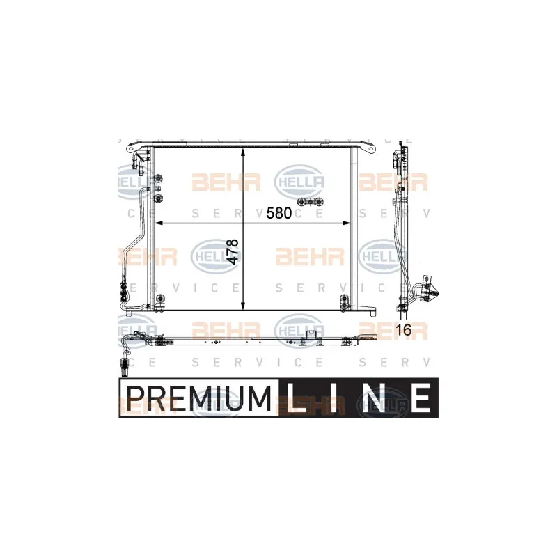Condenseur, climatisation HELLA 8FC 351 301-171