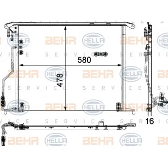 Condenseur, climatisation HELLA 8FC 351 301-174