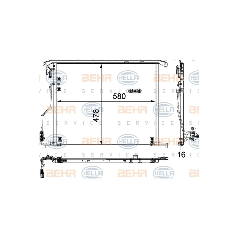 Condenseur, climatisation HELLA 8FC 351 301-174
