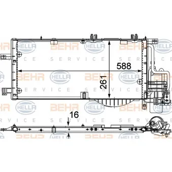 Condenseur, climatisation HELLA 8FC 351 301-204