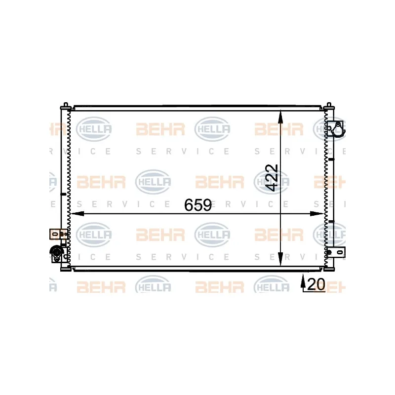 Condenseur, climatisation HELLA 8FC 351 301-231