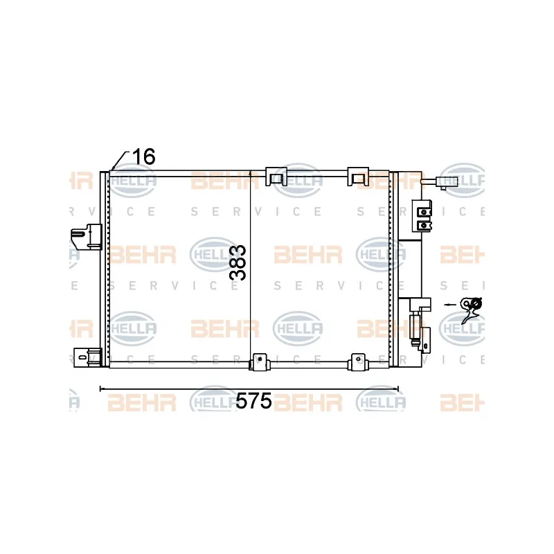 Condenseur, climatisation HELLA 8FC 351 301-244