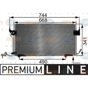 Condenseur, climatisation HELLA 8FC 351 301-281