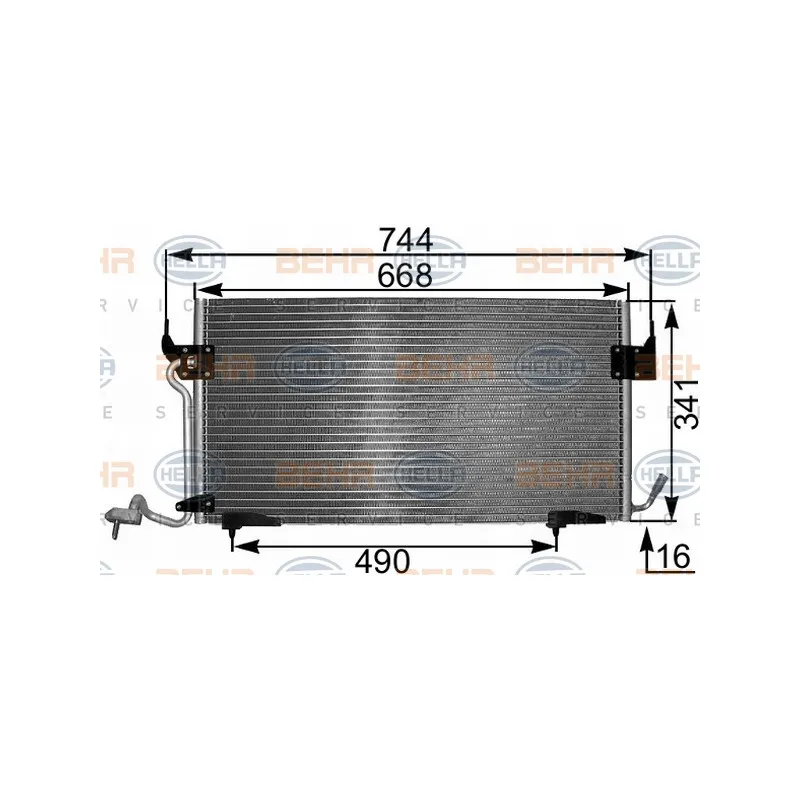 Condenseur, climatisation HELLA 8FC 351 301-291